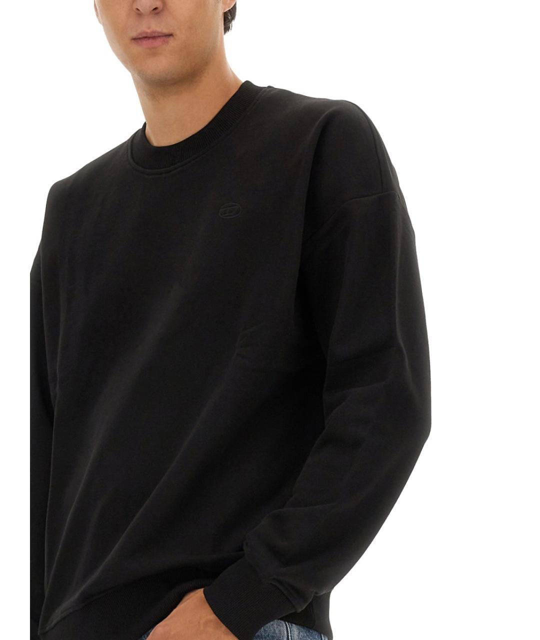 DIESEL Черный хлопковый джемпер / свитер, фото 5