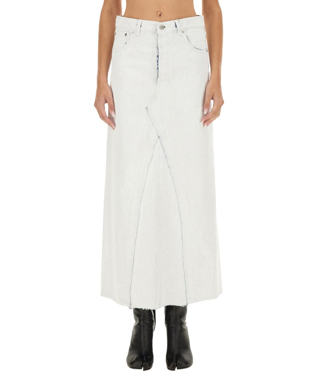 MAISON MARGIELA Белая хлопковая юбка миди, фото 5