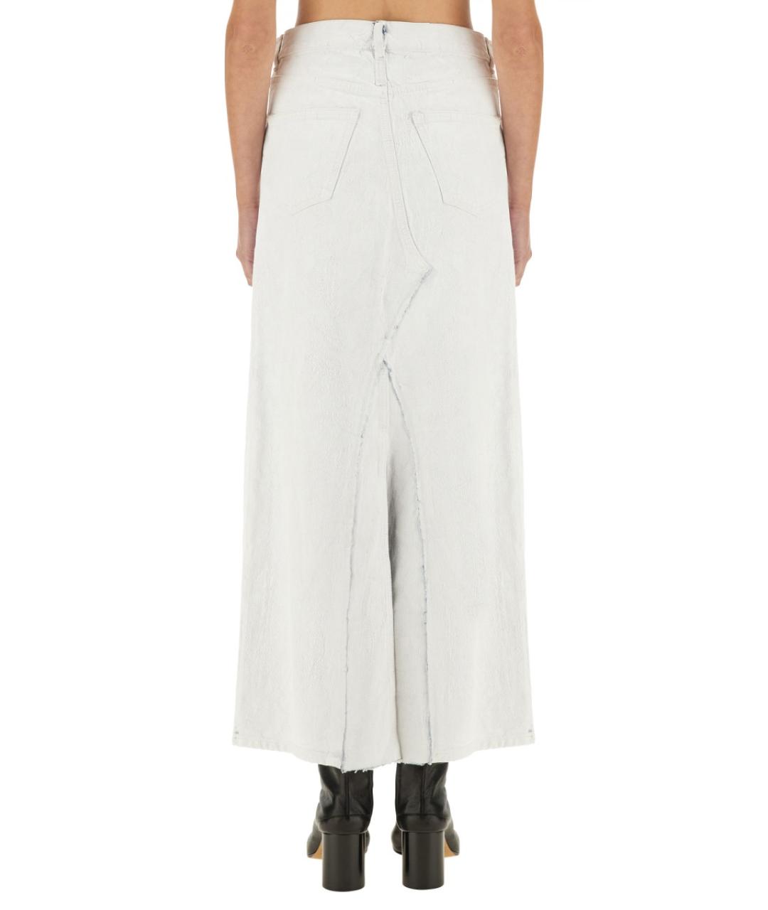 MAISON MARGIELA Белая хлопковая юбка миди, фото 3