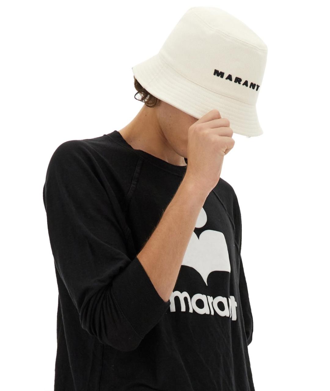 ISABEL MARANT Бежевая хлопковая шляпа, фото 3