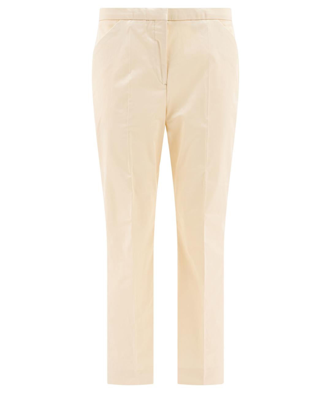 TOTEME Бежевые хлопковые прямые брюки, фото 1
