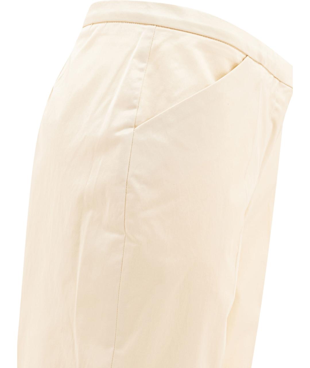 TOTEME Бежевые хлопковые прямые брюки, фото 4