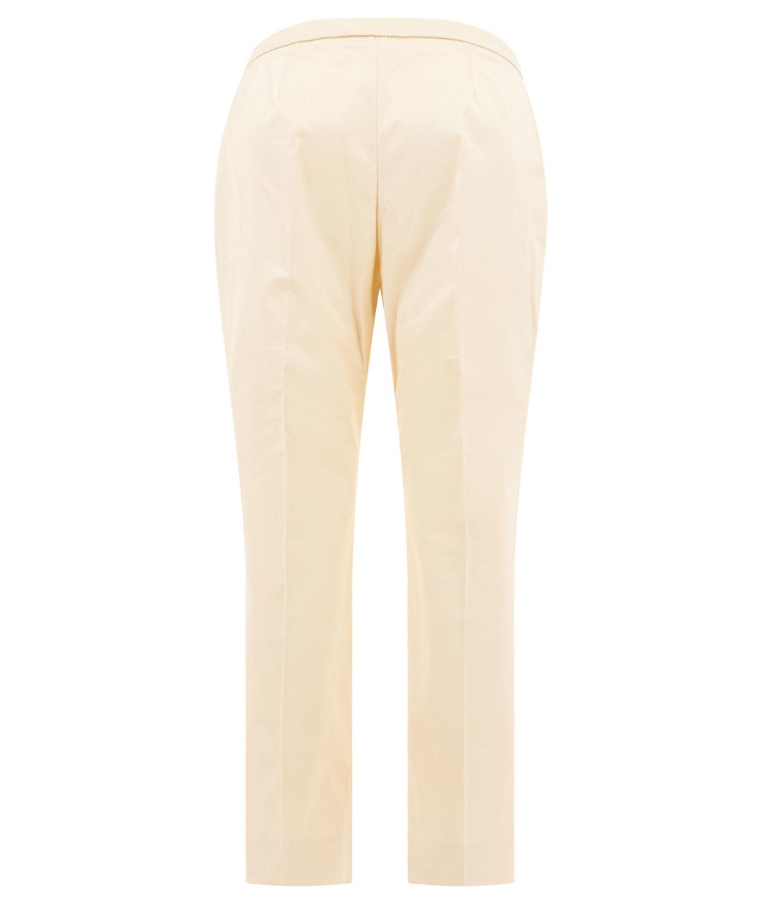 TOTEME Бежевые хлопковые прямые брюки, фото 2