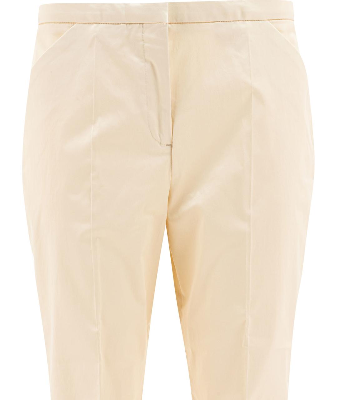 TOTEME Бежевые хлопковые прямые брюки, фото 3