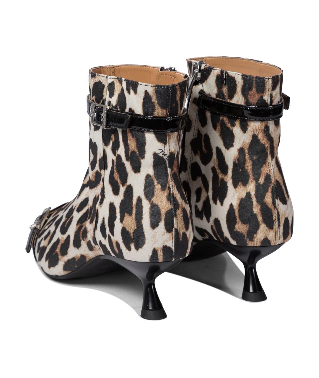 GANNI Коричневые синтетические ботинки, фото 4