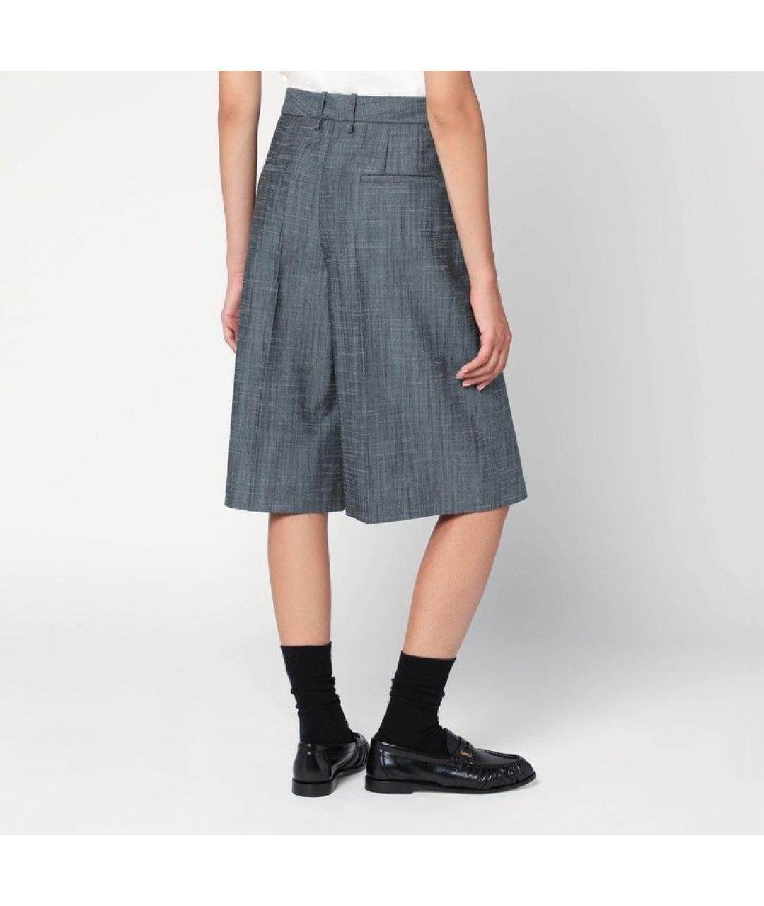 JIL SANDER Серые шерстяные кюлоты, фото 2