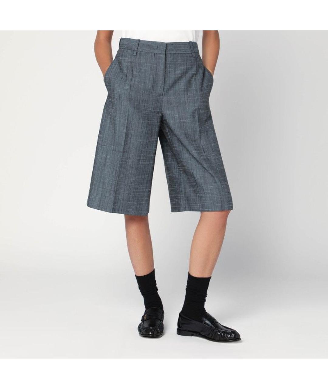 JIL SANDER Серые шерстяные кюлоты, фото 3