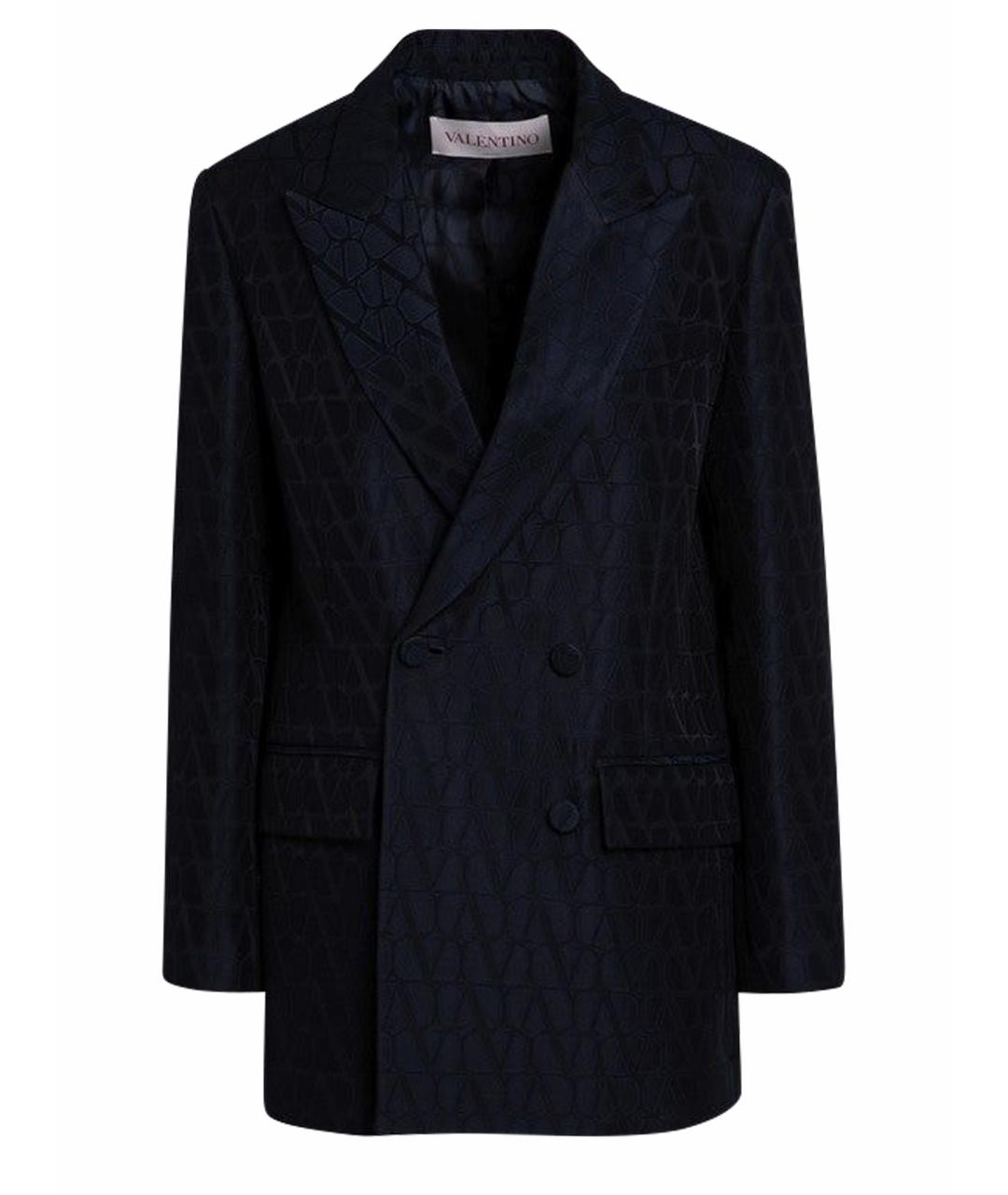 VALENTINO Синий шерстяной жакет/пиджак, фото 1