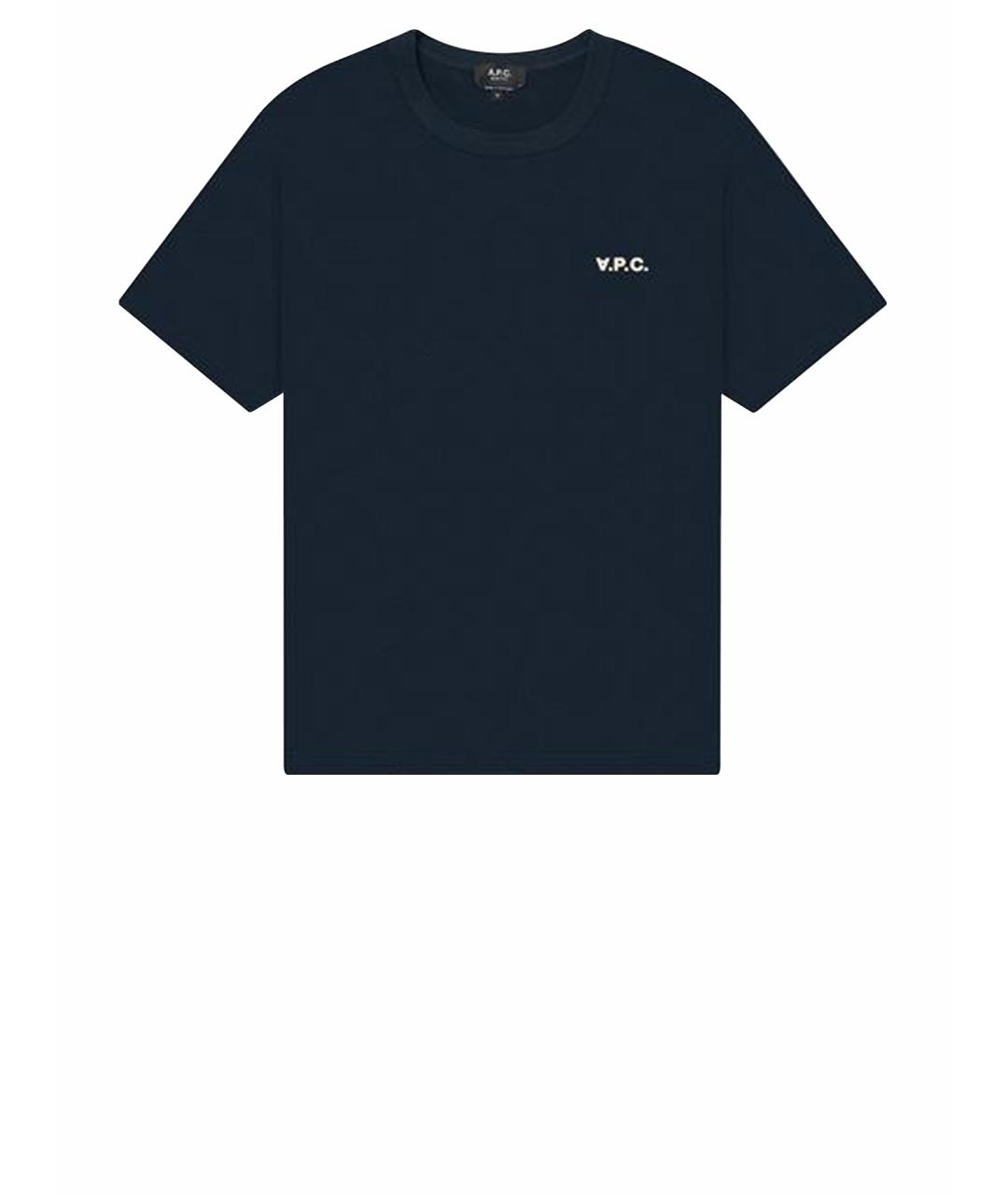 A.P.C. Синяя хлопковая футболка, фото 1
