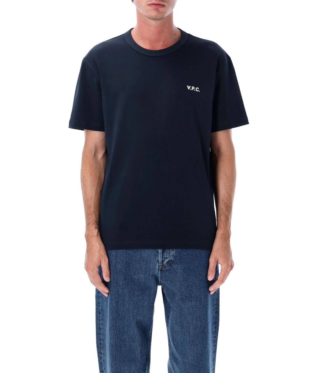 A.P.C. Синяя хлопковая футболка, фото 2