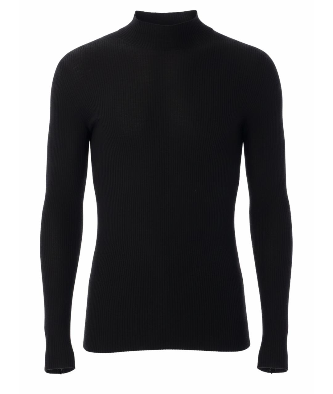 RICK OWENS Черная шерстяная водолазка, фото 1