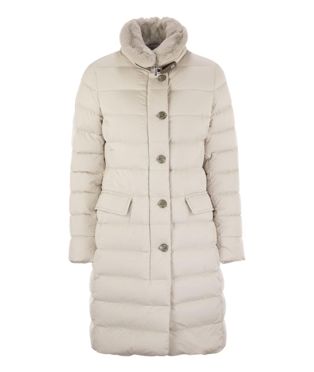 MOORER Белая полиамидовая куртка, фото 1