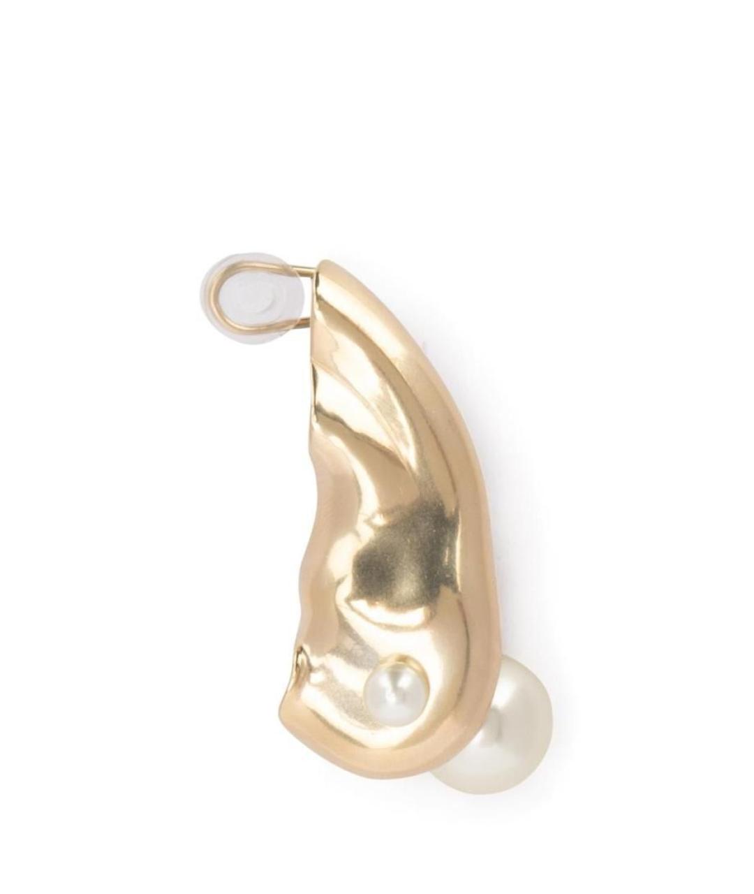 CHRISTIAN DIOR Золотые металлические серьги, фото 1