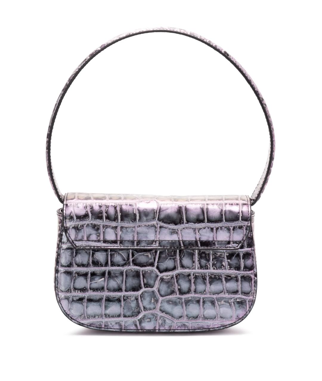 DIESEL Фиолетовая кожаная сумка с короткими ручками, фото 2