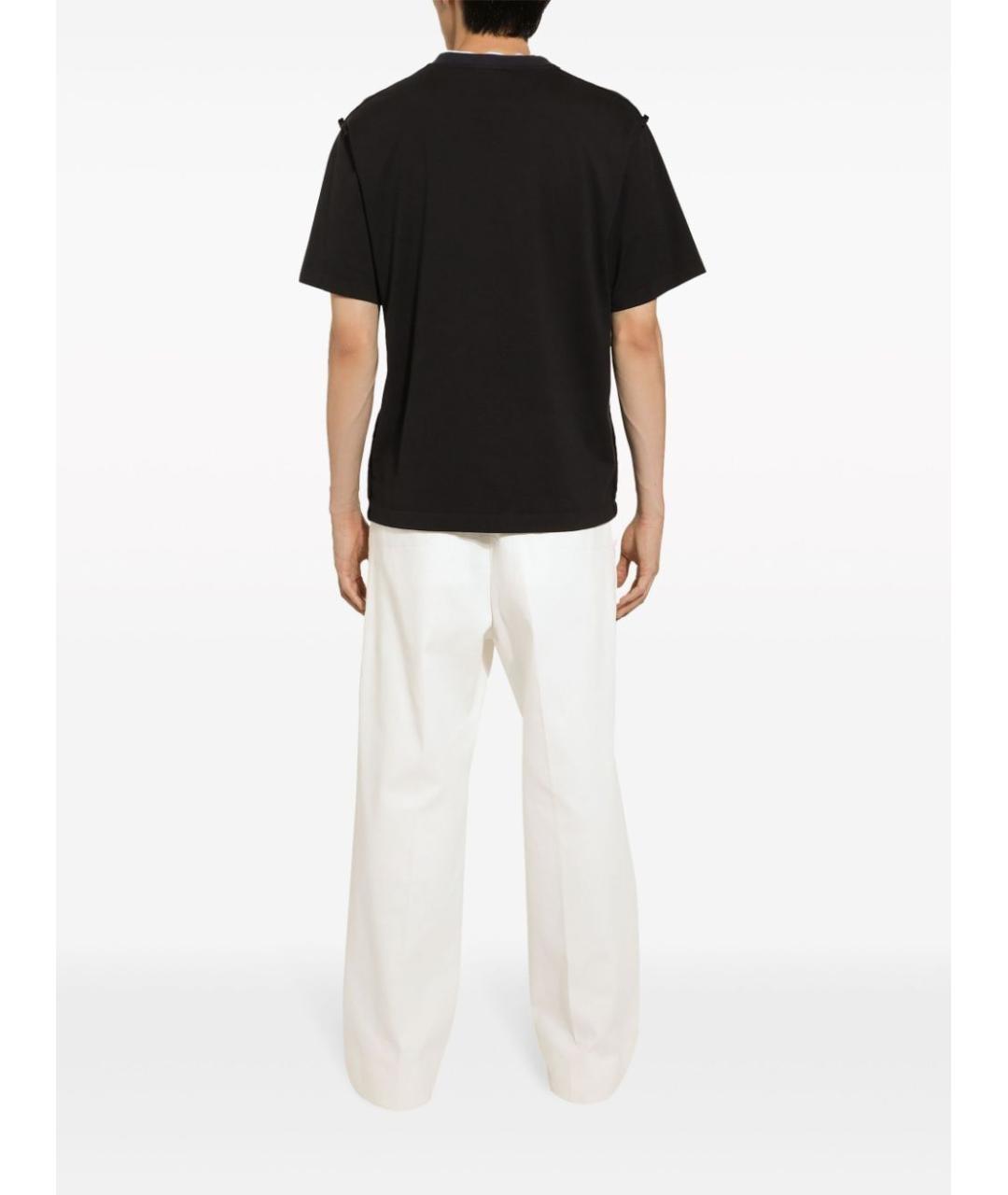 DOLCE&GABBANA Черная хлопковая футболка, фото 4