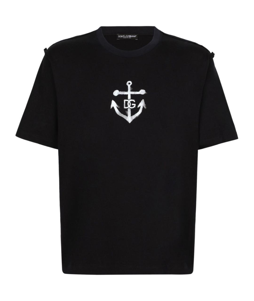 DOLCE&GABBANA Черная хлопковая футболка, фото 1