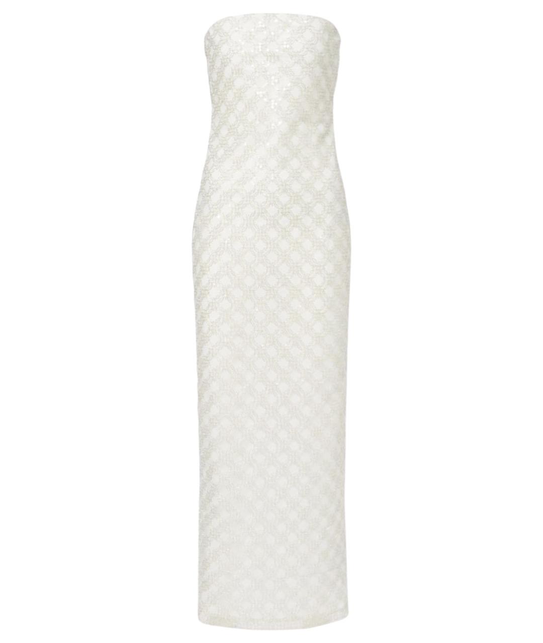 ROTATE Белое полиэстеровое повседневное платье, фото 1