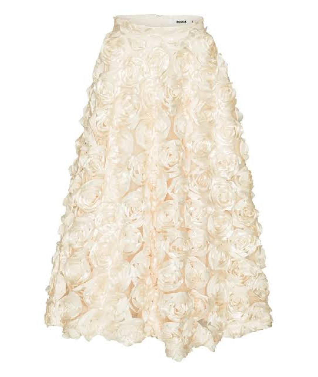 ROTATE Белая полиэстеровая юбка миди, фото 1