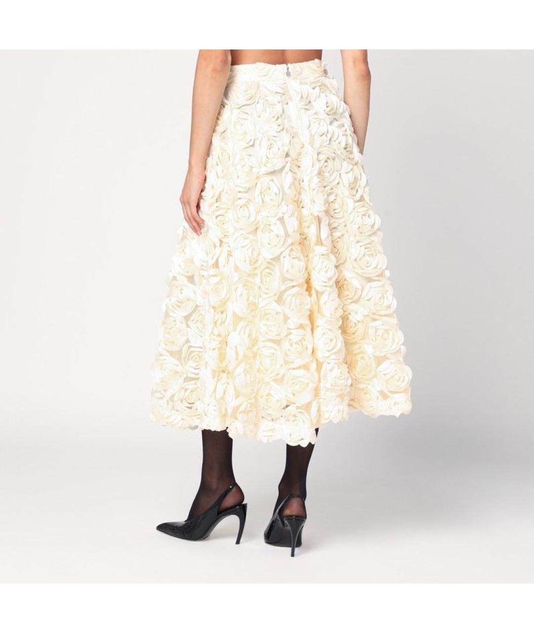 ROTATE Белая полиэстеровая юбка миди, фото 2