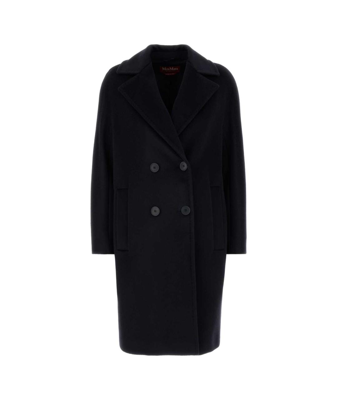 MAX MARA STUDIO Темно-синее шерстяное пальто, фото 1