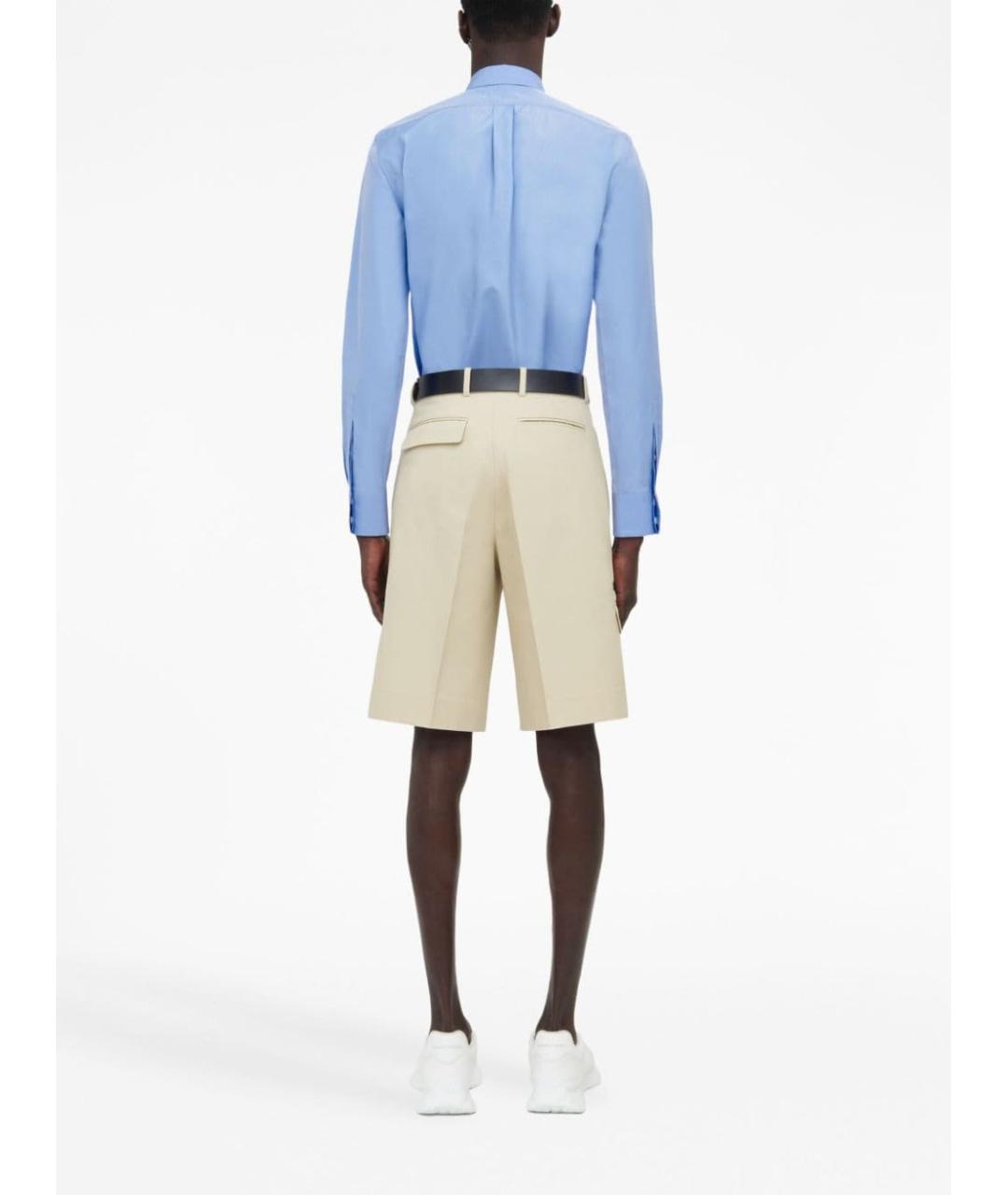ALEXANDER MCQUEEN Бежевые хлопковые шорты, фото 4