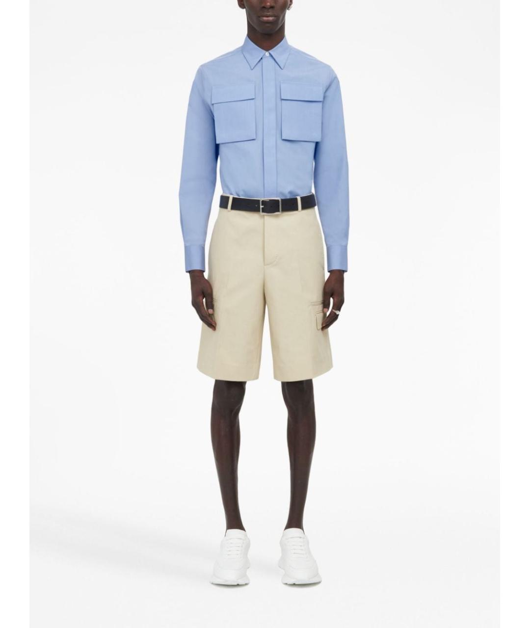 ALEXANDER MCQUEEN Бежевые хлопковые шорты, фото 2