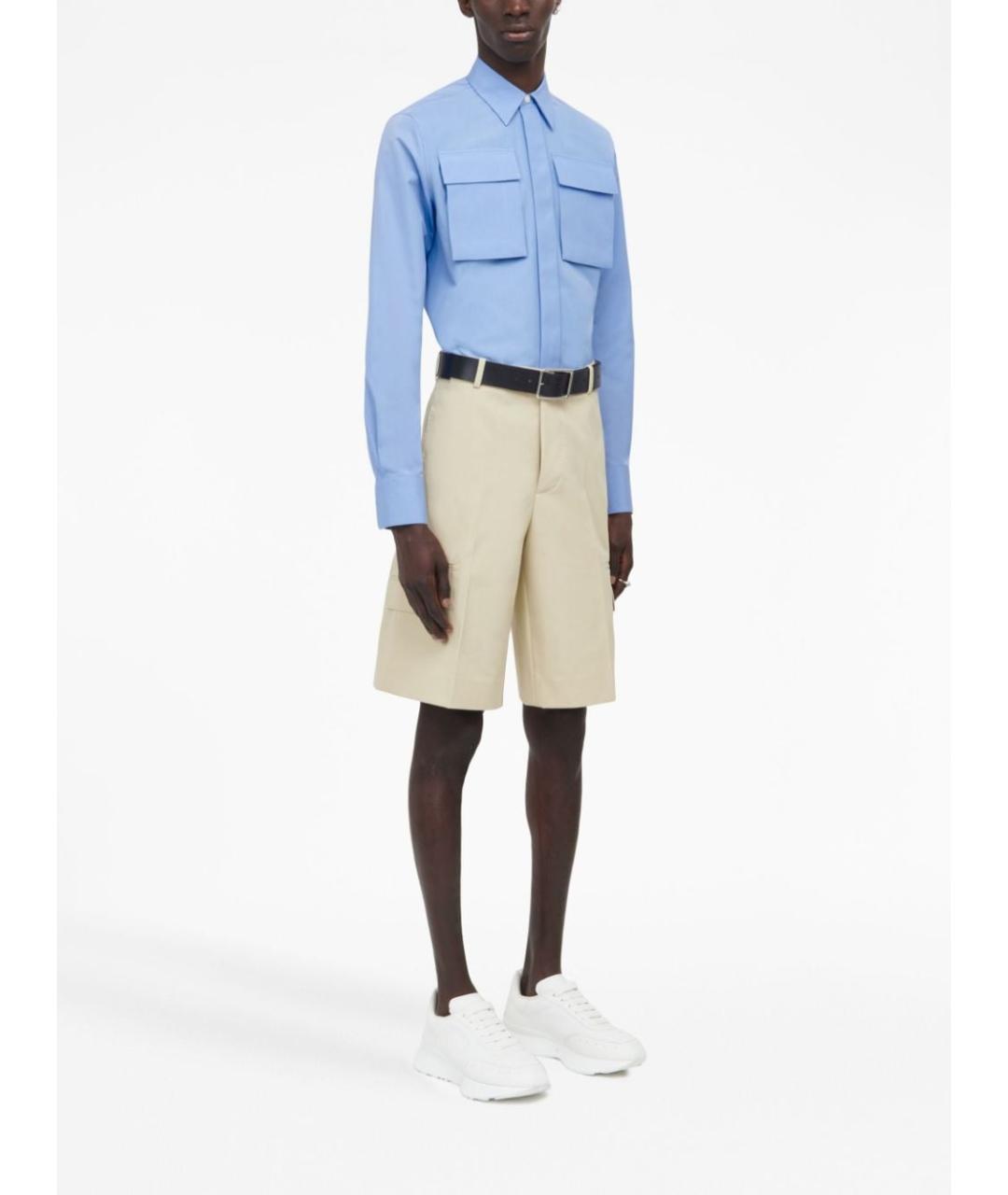 ALEXANDER MCQUEEN Бежевые хлопковые шорты, фото 3