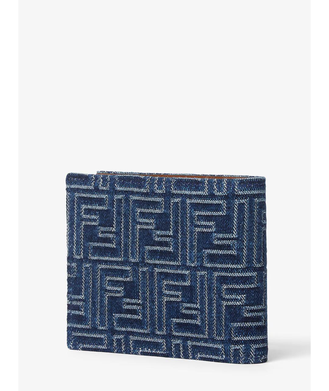 FENDI Синий кожаный кошелек, фото 3