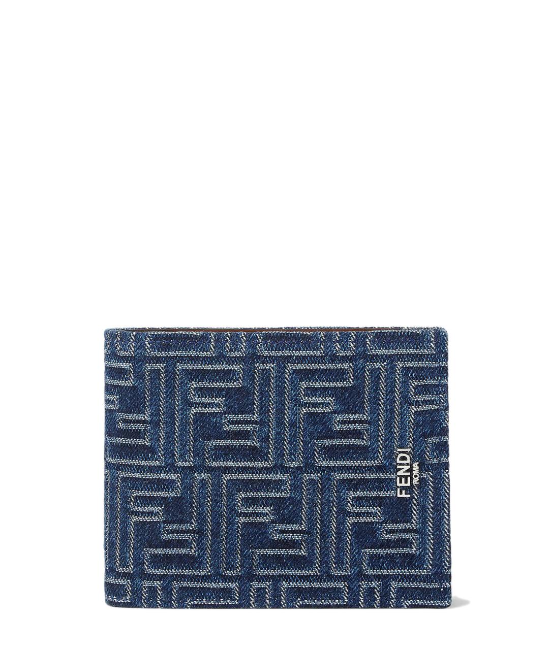 FENDI Синий кожаный кошелек, фото 1