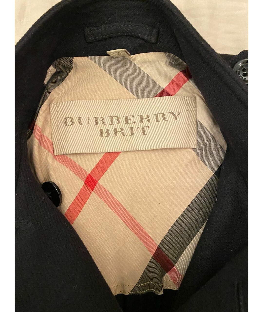 BURBERRY BRIT Черное шерстяное пальто, фото 3