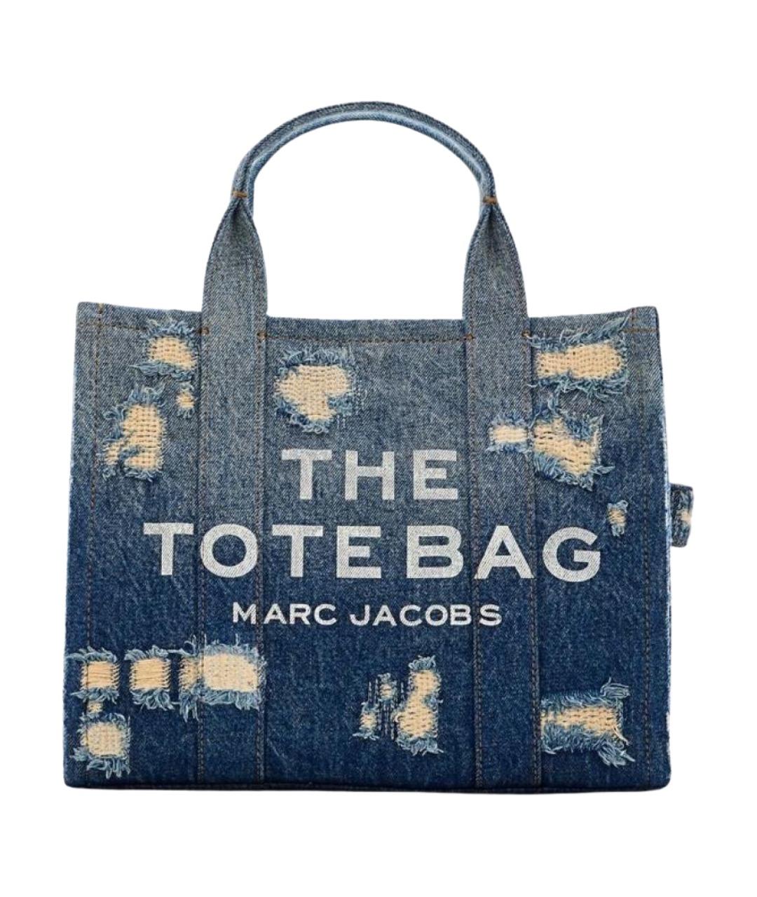 MARC JACOBS Синяя хлопковая сумка тоут, фото 1