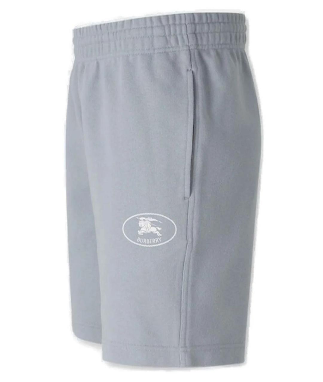 BURBERRY Серые хлопковые шорты, фото 3
