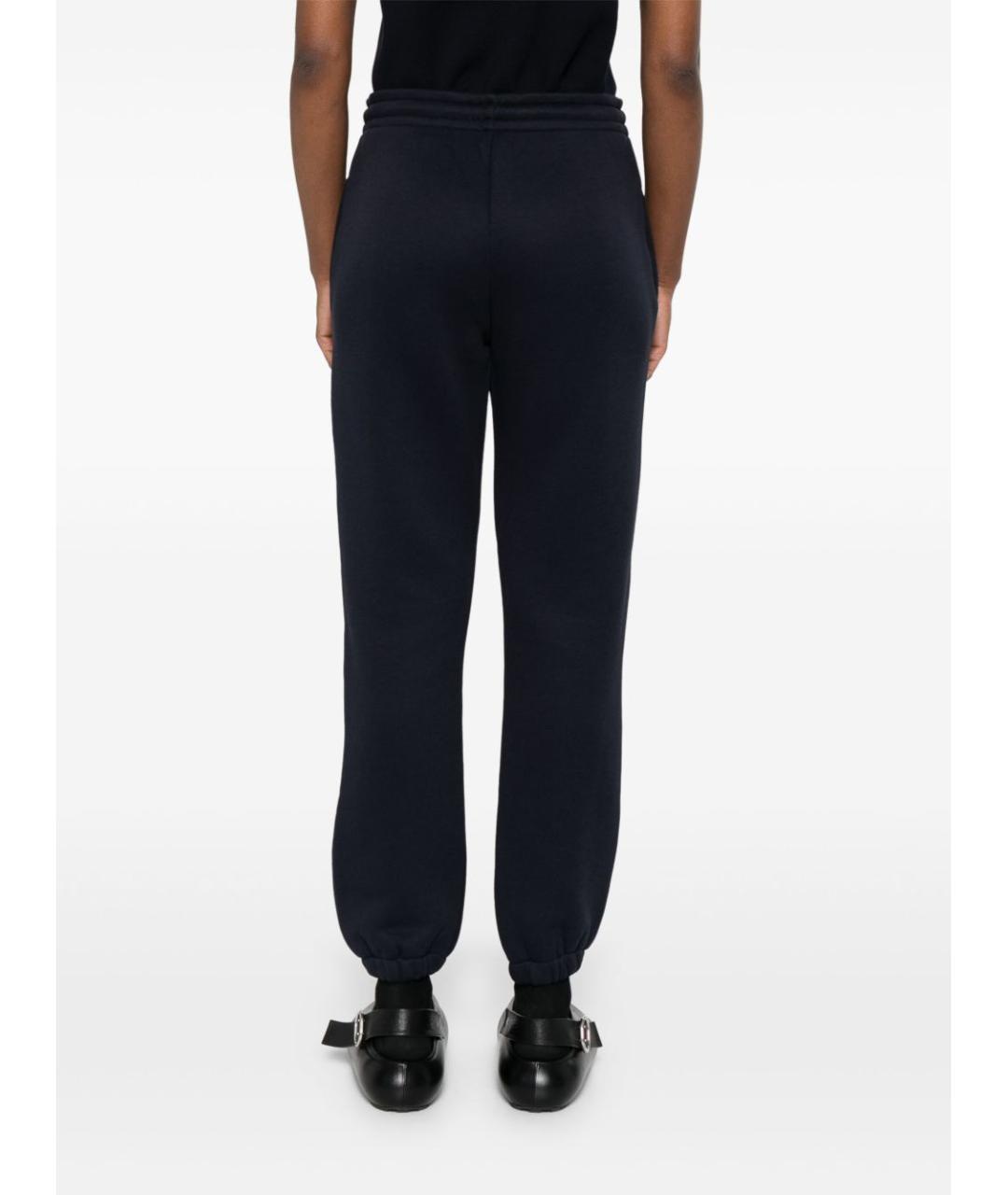 MONCLER Синие хлопковые прямые брюки, фото 3