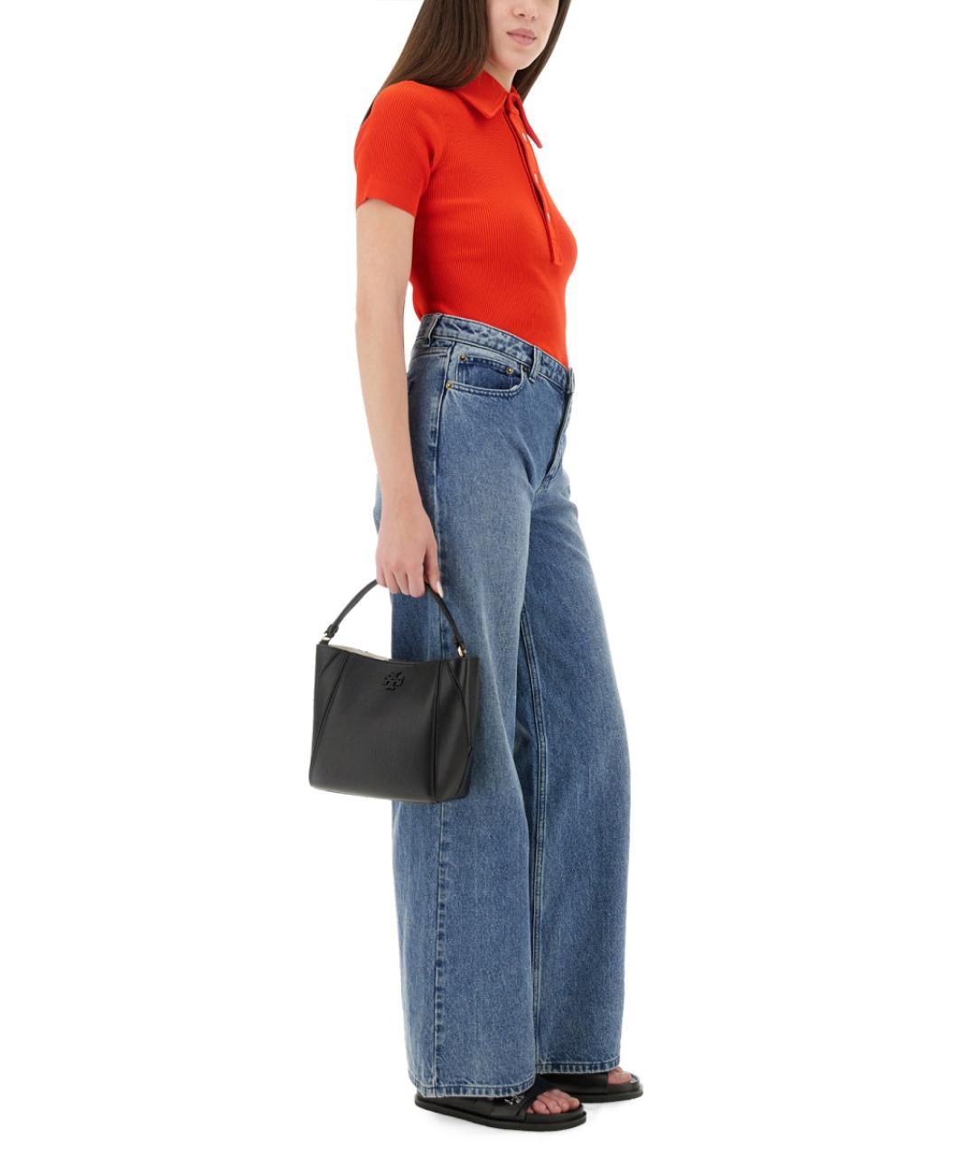 TORY BURCH Красная вискозная футболка, фото 2