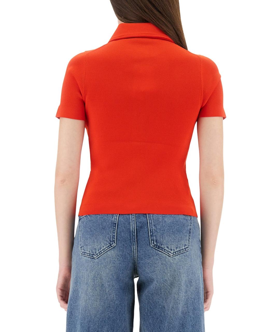 TORY BURCH Красная вискозная футболка, фото 3