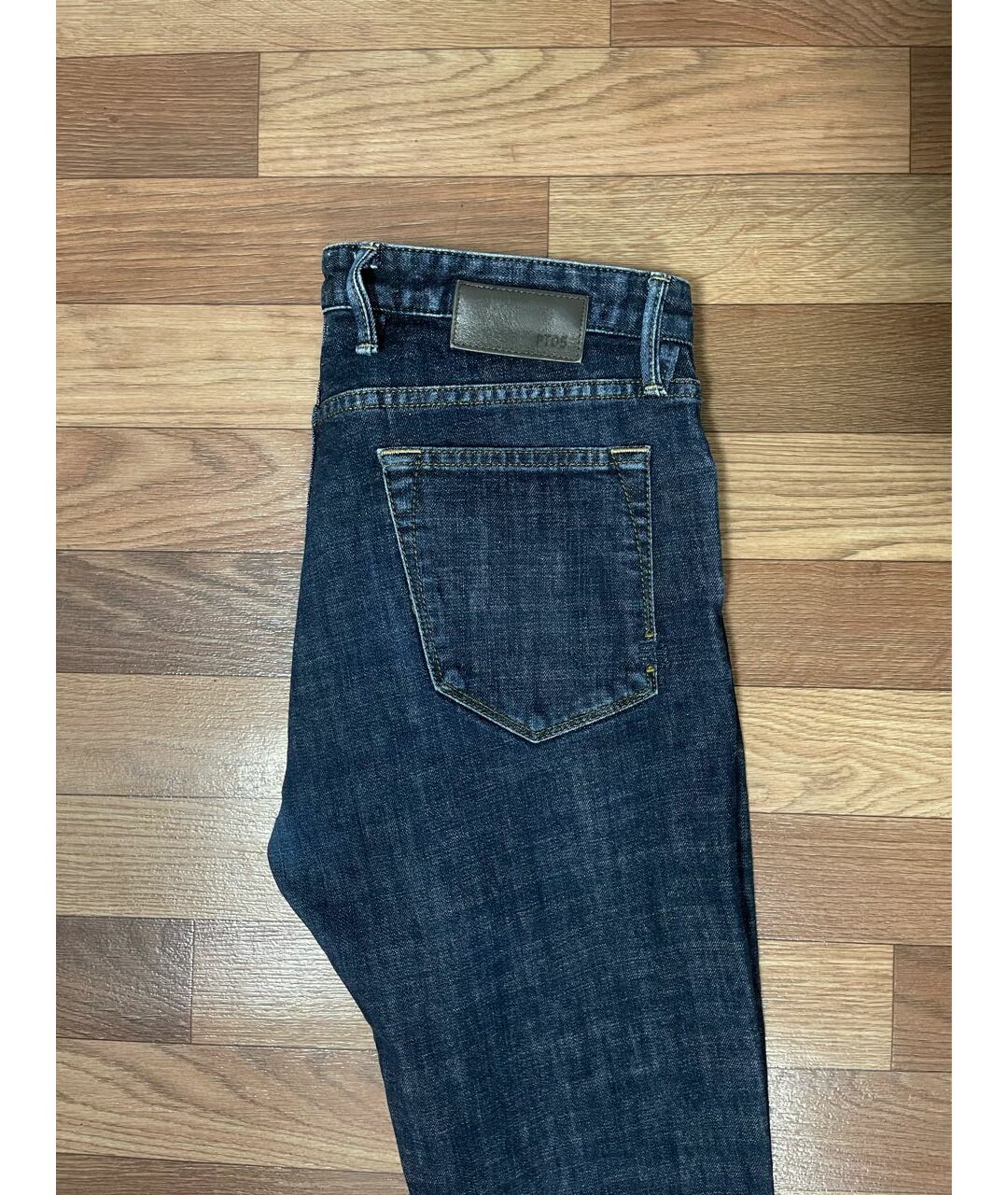 PT05 Синие хлопко-эластановые джинсы скинни, фото 8