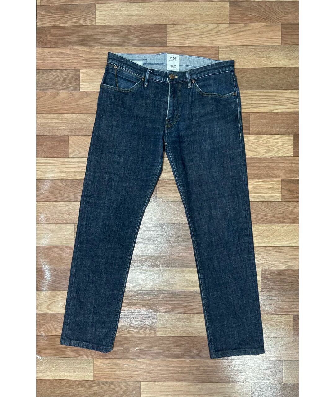PT05 Синие хлопко-эластановые джинсы скинни, фото 9