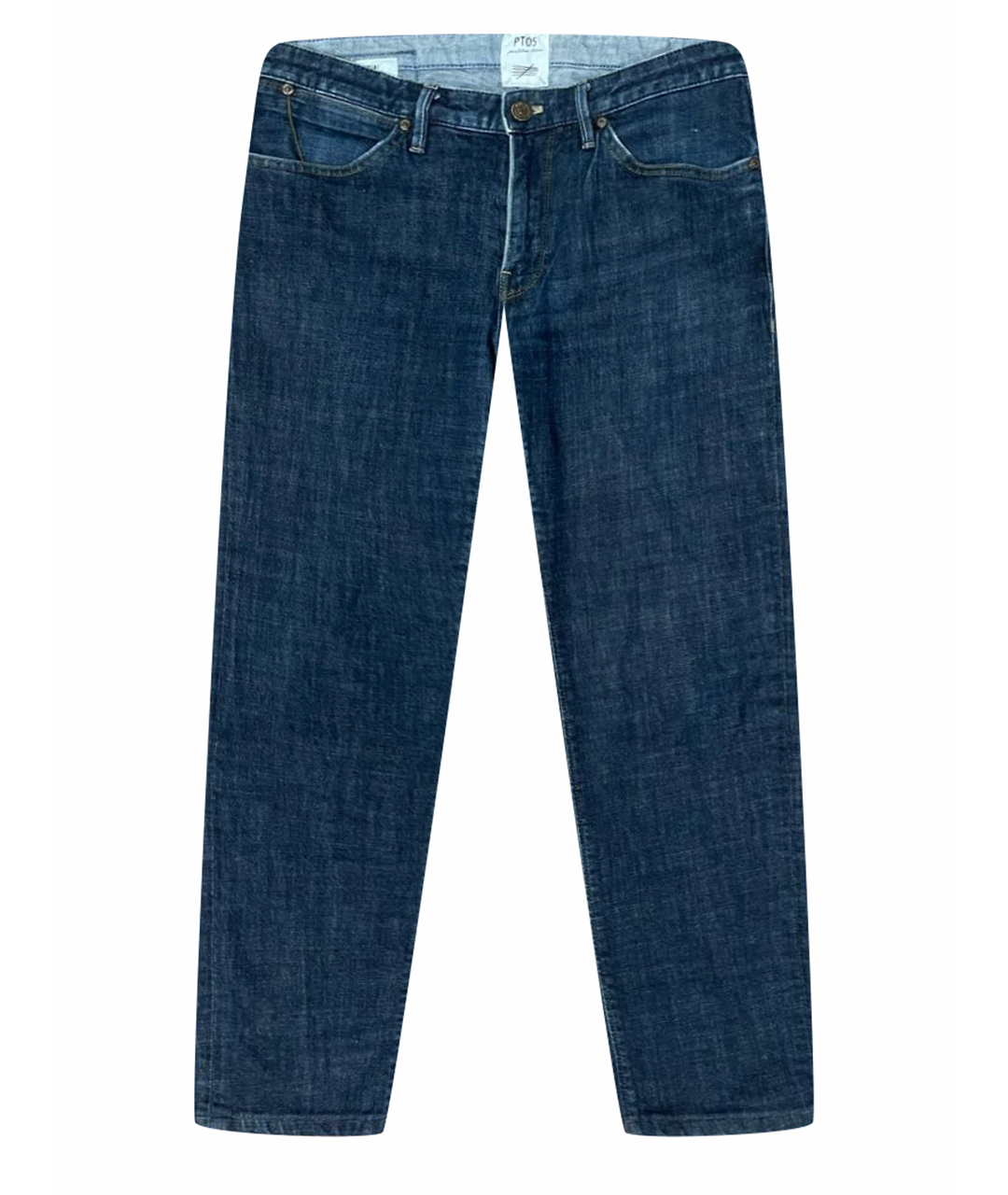 PT05 Синие хлопко-эластановые джинсы скинни, фото 1
