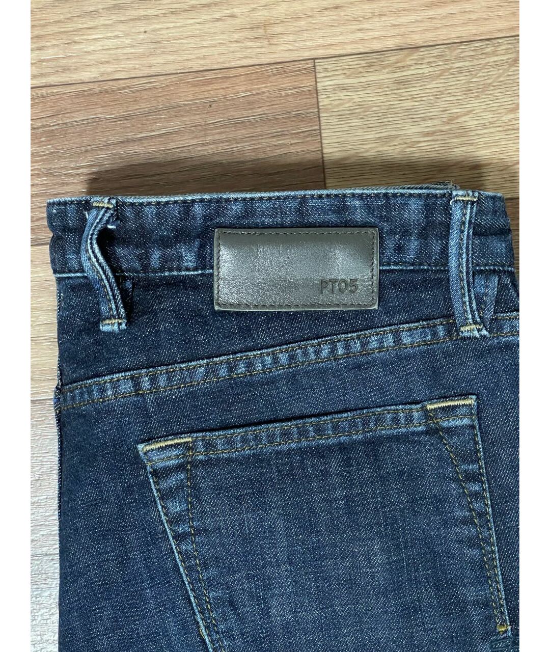 PT05 Синие хлопко-эластановые джинсы скинни, фото 7