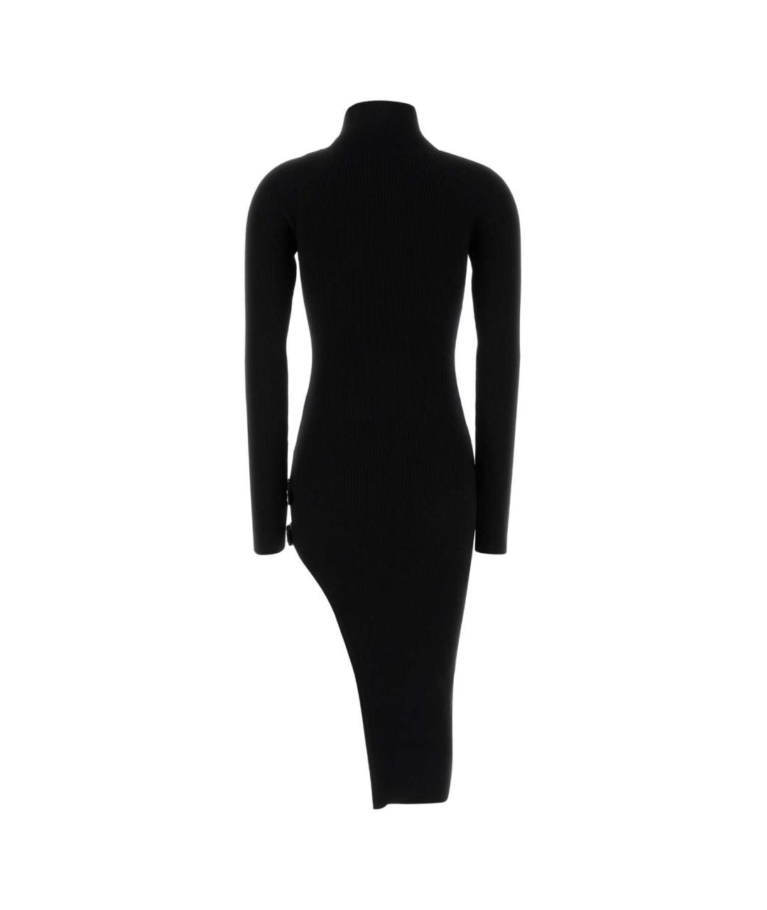 BLUMARINE Черное шерстяное повседневное платье, фото 2