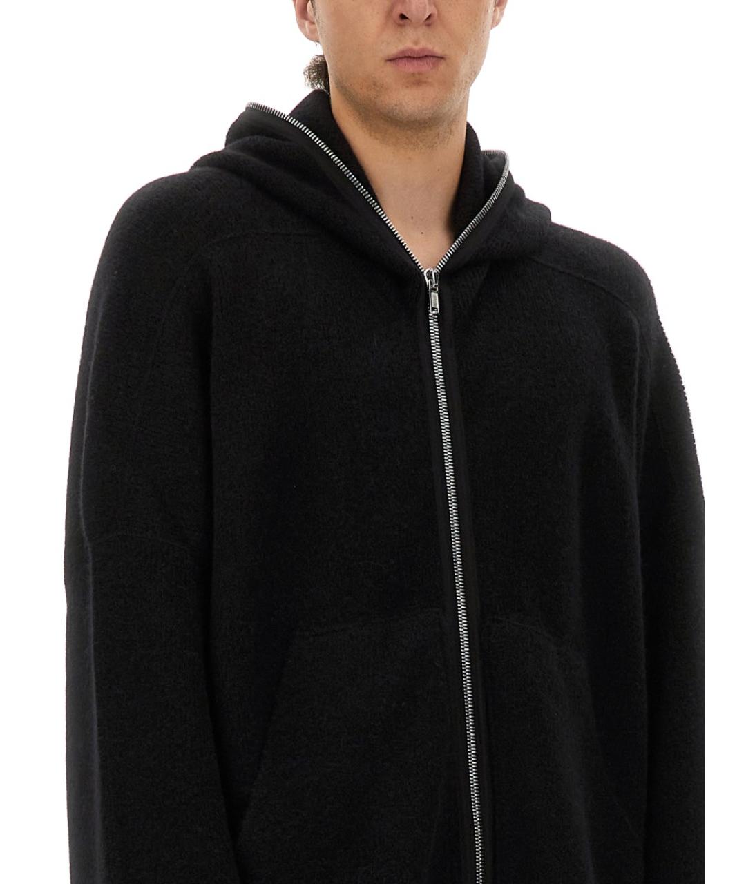 RICK OWENS Черный шерстяной кардиган, фото 5