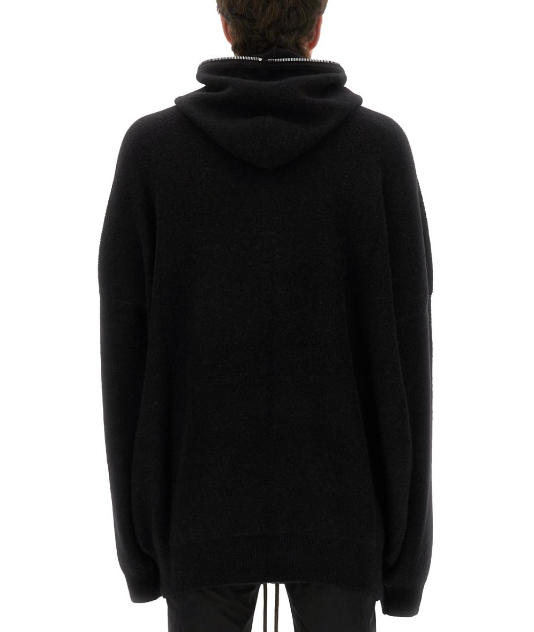 RICK OWENS Черный шерстяной кардиган, фото 4