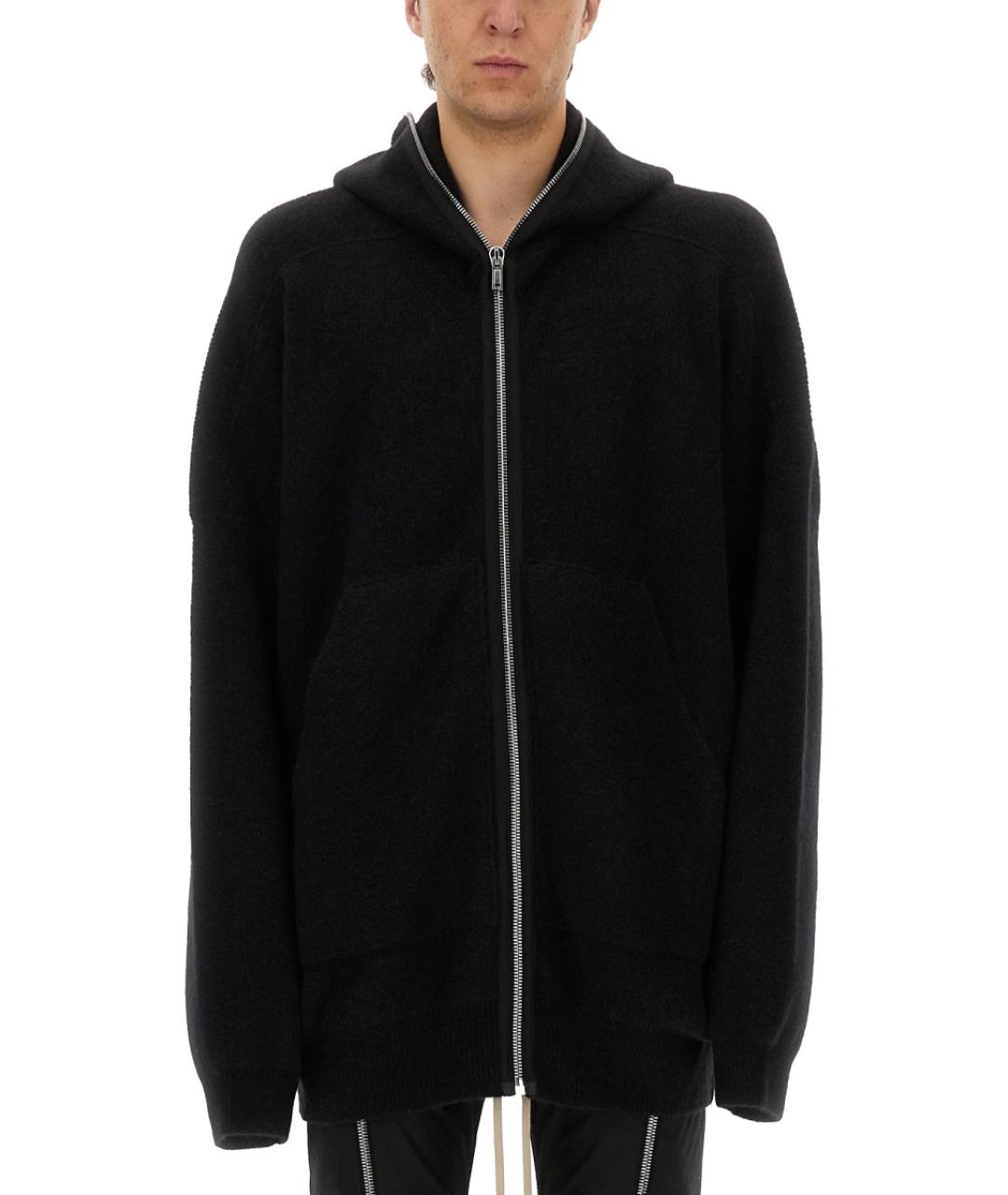 RICK OWENS Черный шерстяной кардиган, фото 2