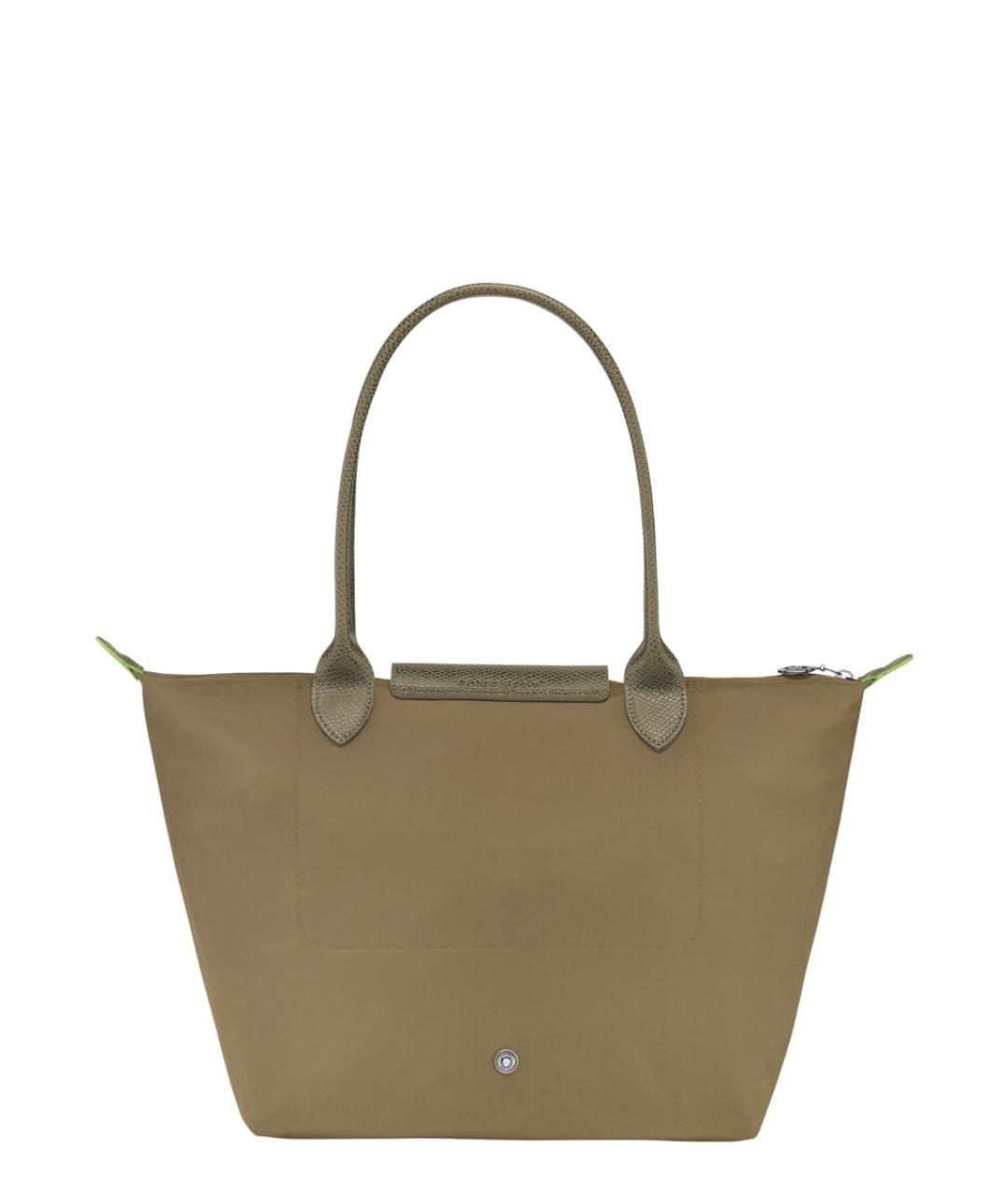 LONGCHAMP Зеленая синтетическая сумка тоут, фото 2