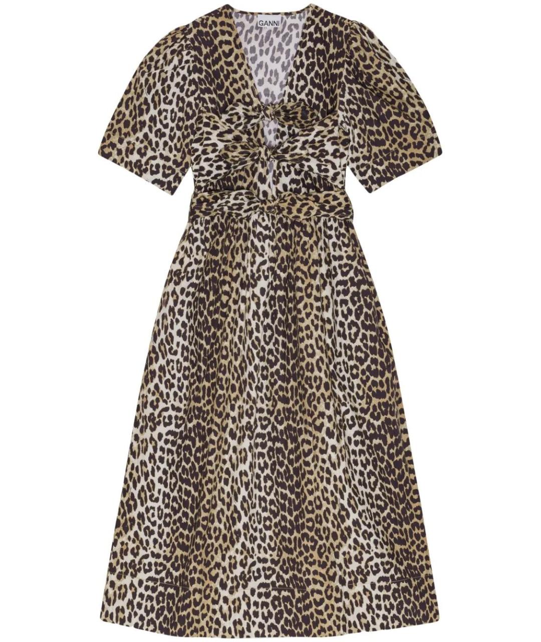 GANNI Мульти хлопковое повседневное платье, фото 1