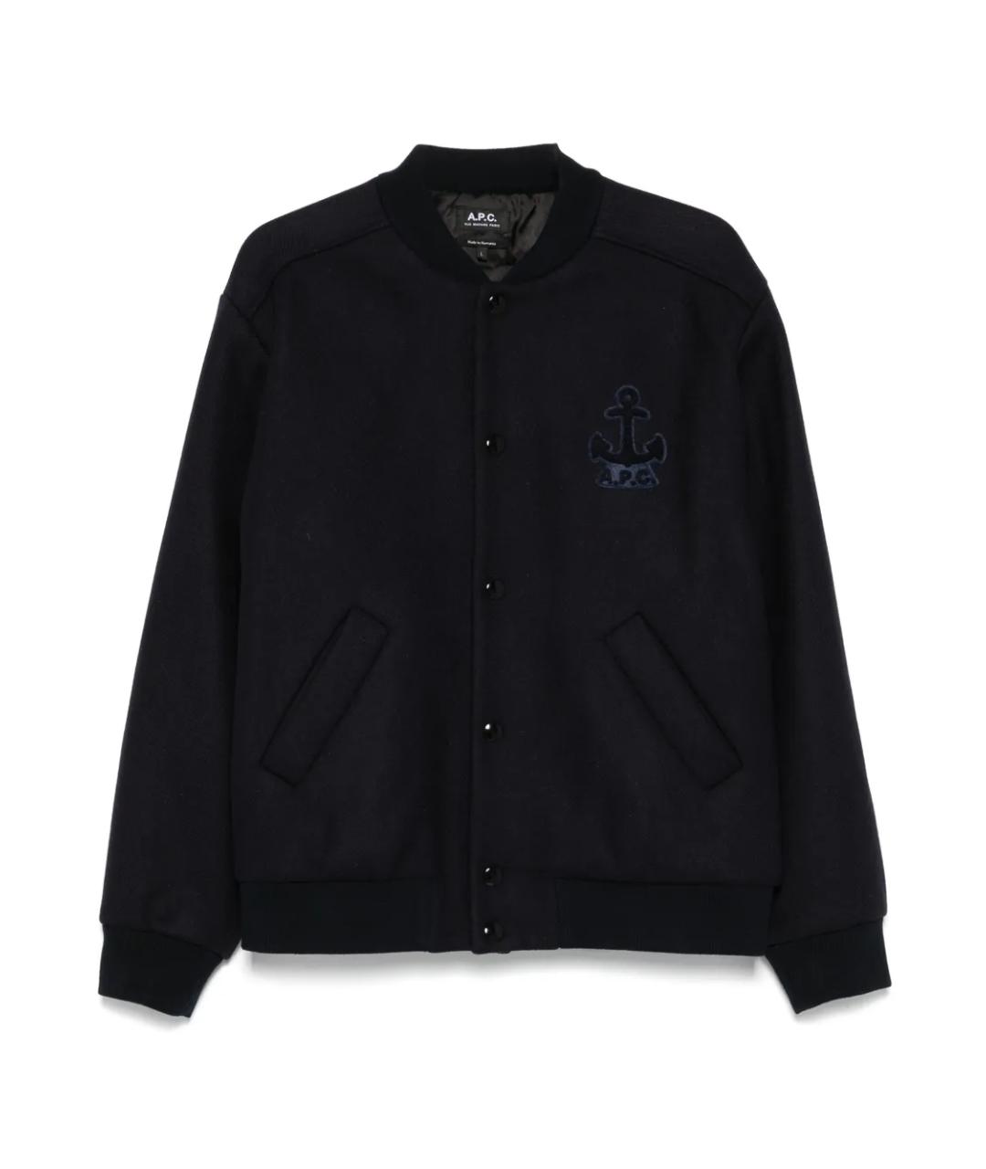 A.P.C. Синий шерстяной джемпер / свитер, фото 1