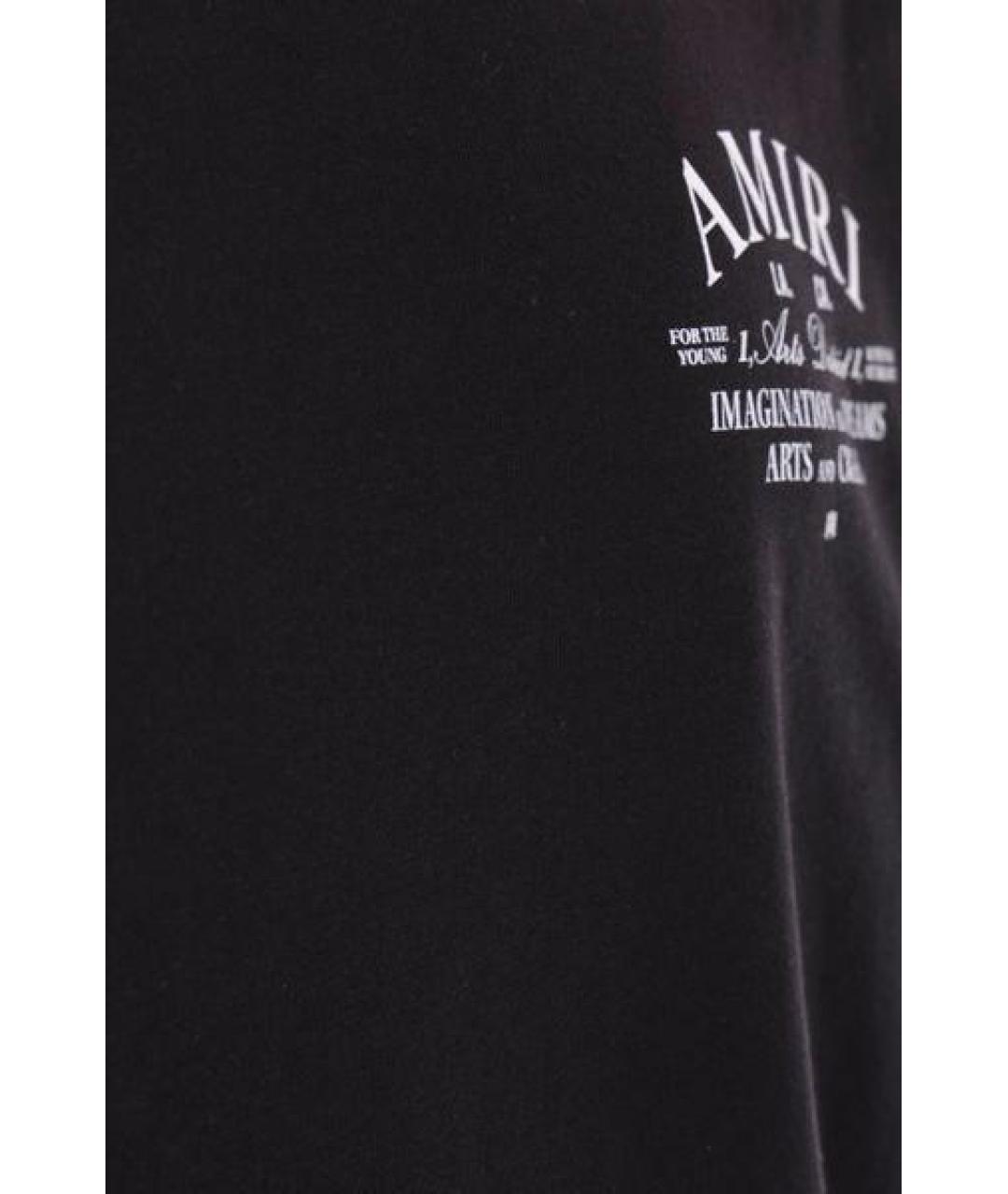 AMIRI Черная хлопковая футболка, фото 4