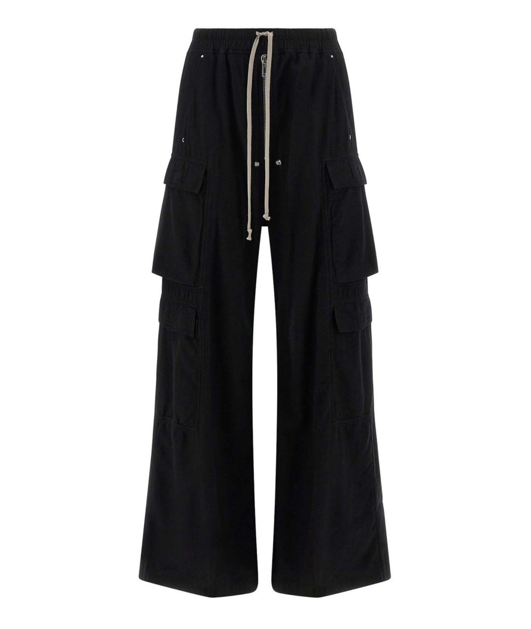 RICK OWENS DRKSHDW Черные хлопковые брюки широкие, фото 1