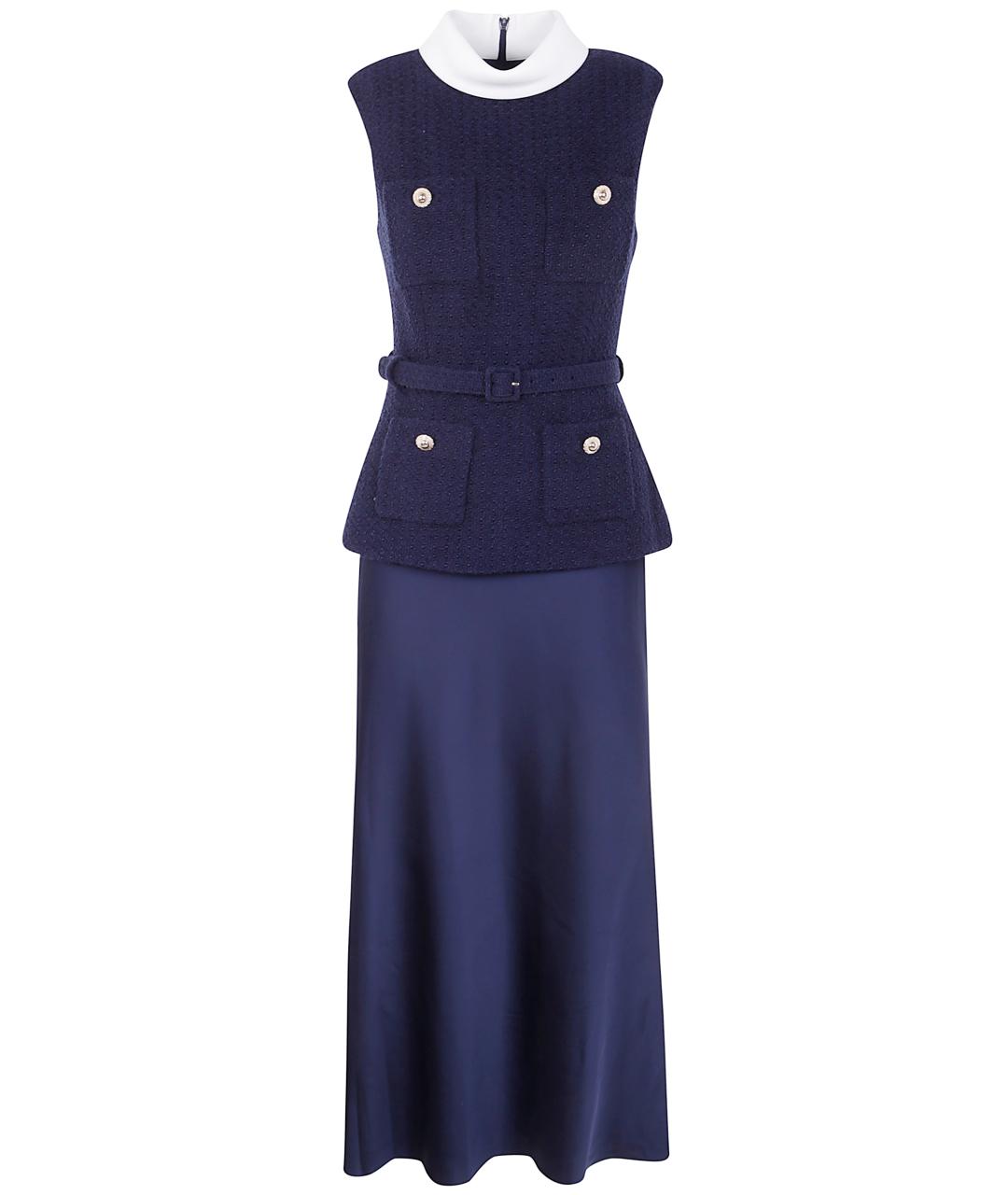 SELF-PORTRAIT Синее полиэстеровое вечернее платье, фото 1