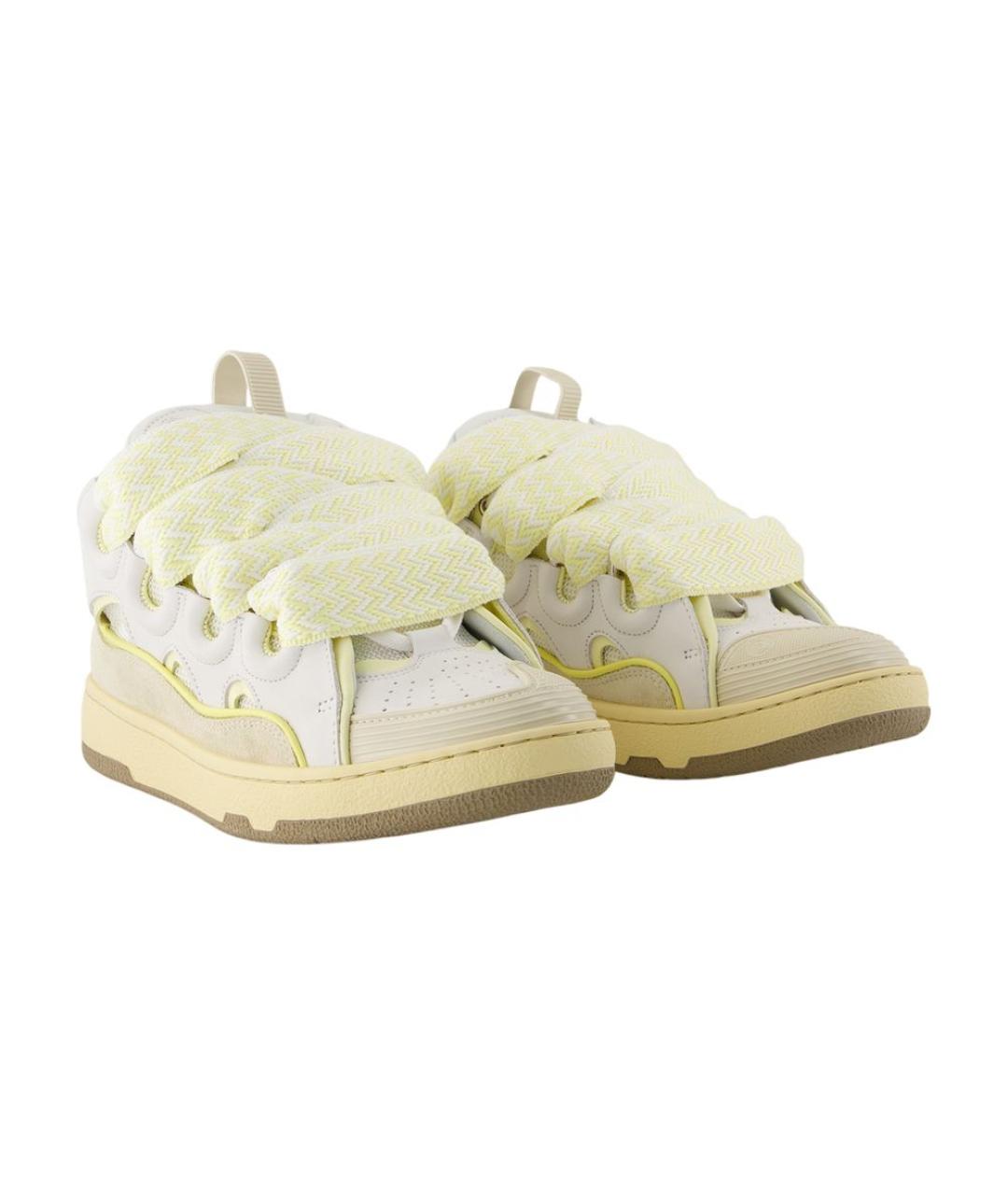 LANVIN Бежевые синтетические кеды, фото 2